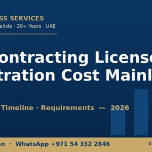 Sub Contracting License Registration Cost Mainland — Dubai Business Services
