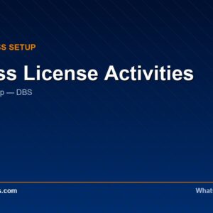Business License Activities