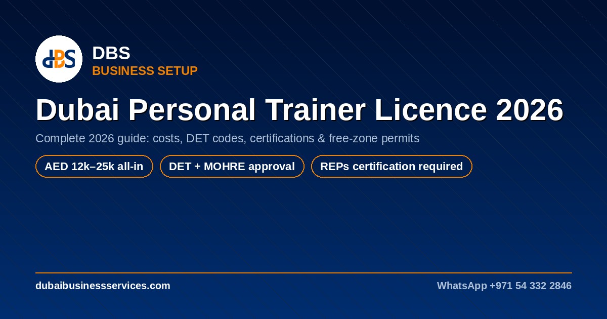 Dubai Personal Trainer Licence 2026: Cost & Requirements
