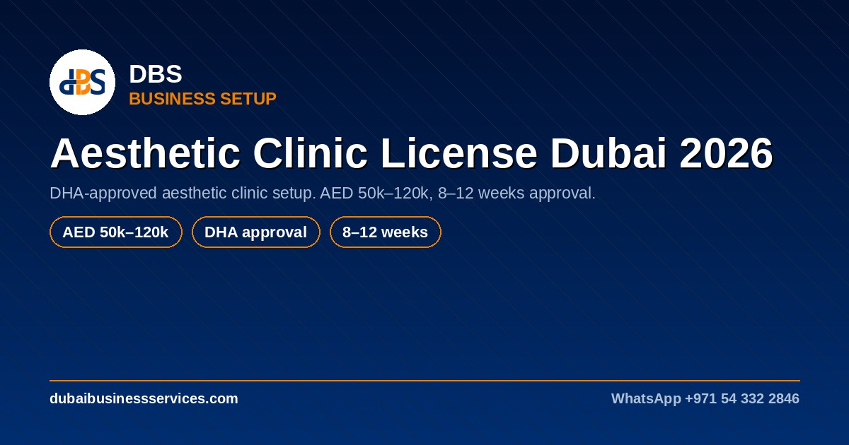 Aesthetic Clinic License Dubai 2026 | DHA Approval & Cost