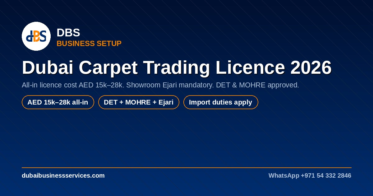 Dubai Carpet Trading Licence 2026: Cost & Requirements