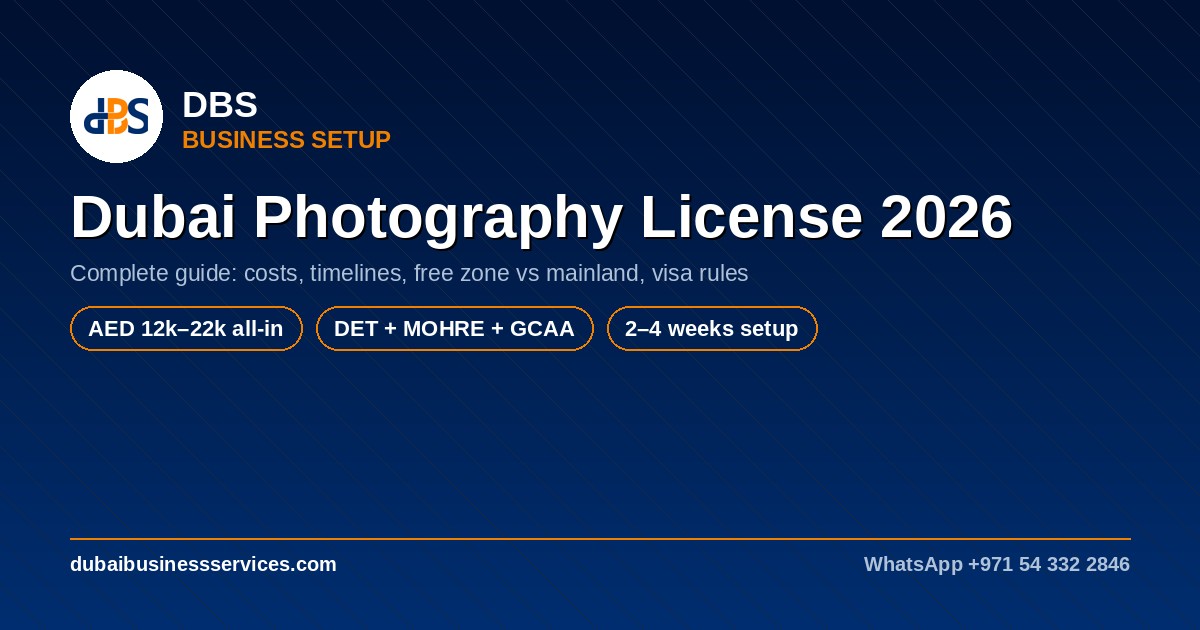 Dubai Photography License 2026: Cost, Timeline & Requirements