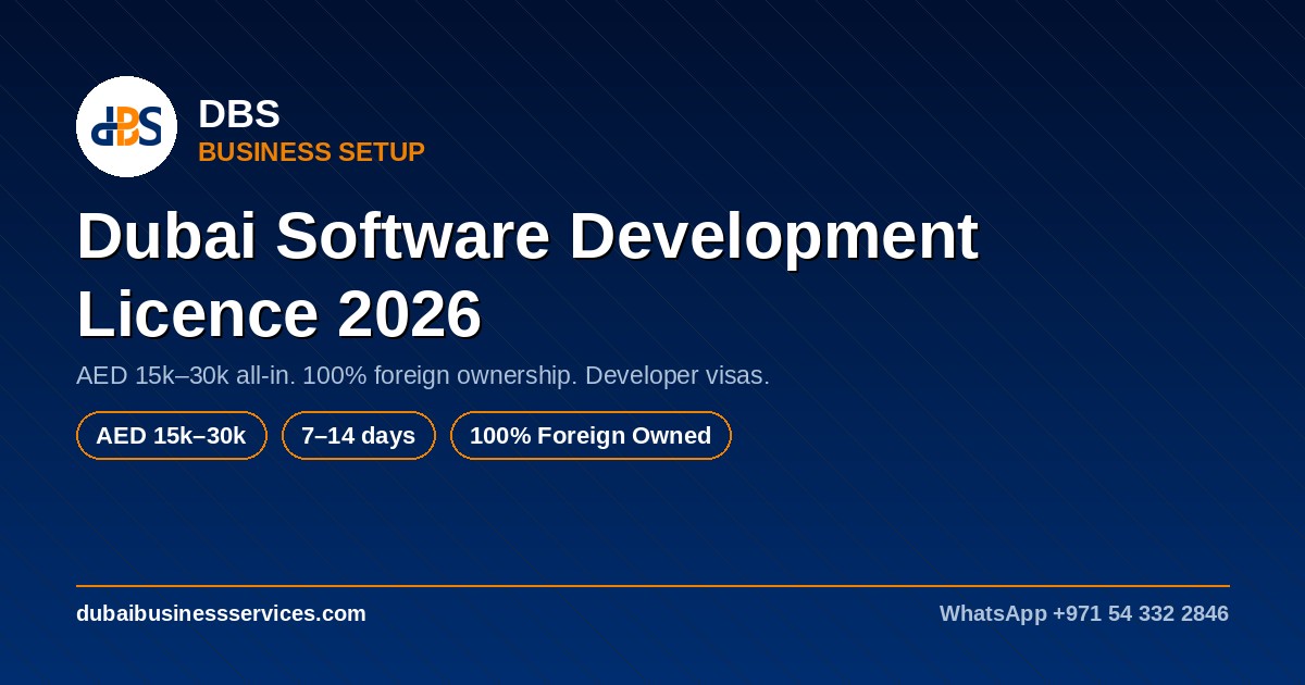 Dubai Software Development Licence 2026: Cost & Setup