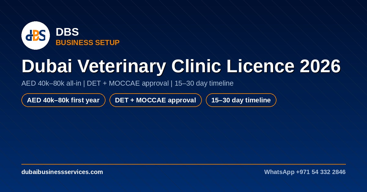 Dubai Veterinary Clinic Licence 2026: Cost & Approval Guide