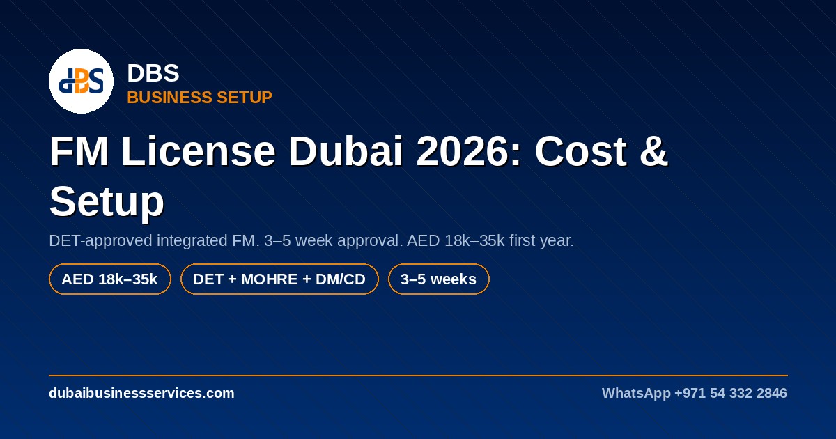 Facilities Management License Dubai 2026: Cost & Approval