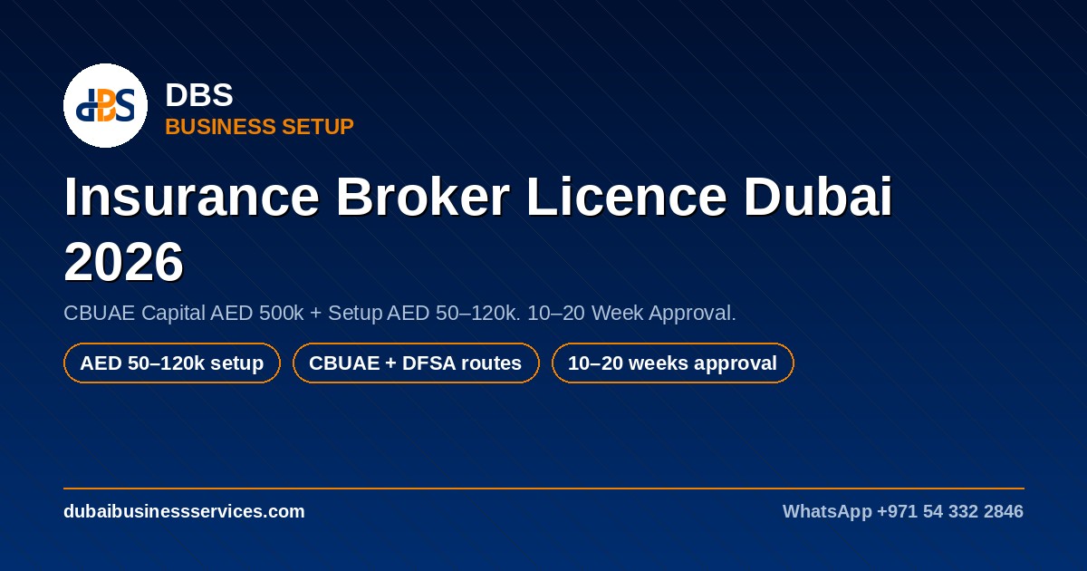Insurance Broker Licence Dubai 2026: CBUAE Requirements & Cost
