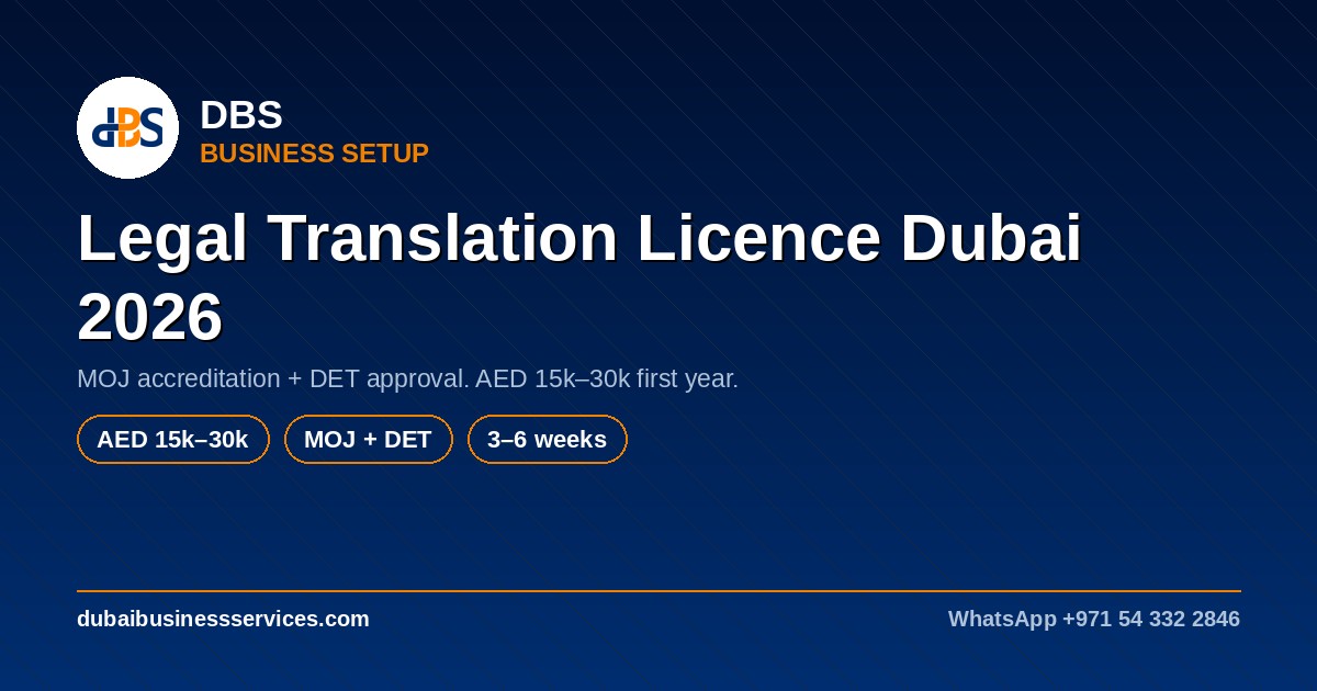 Legal Translation Licence Dubai 2026: MOJ Cost & Timeline