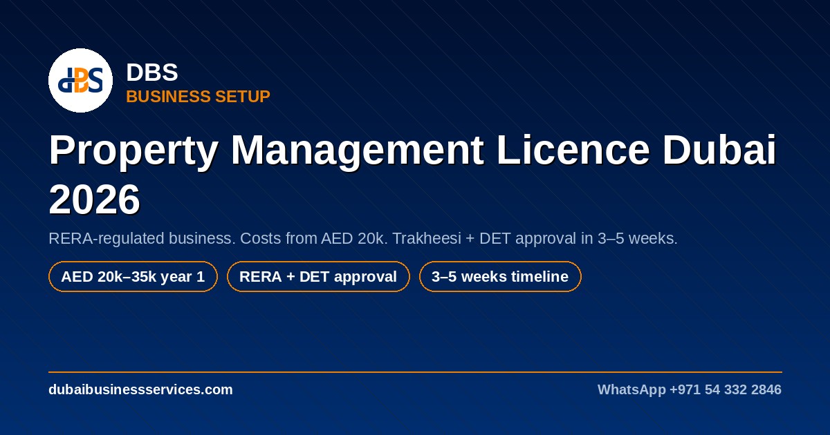 Property Management Licence Dubai 2026: RERA Costs & Requirements