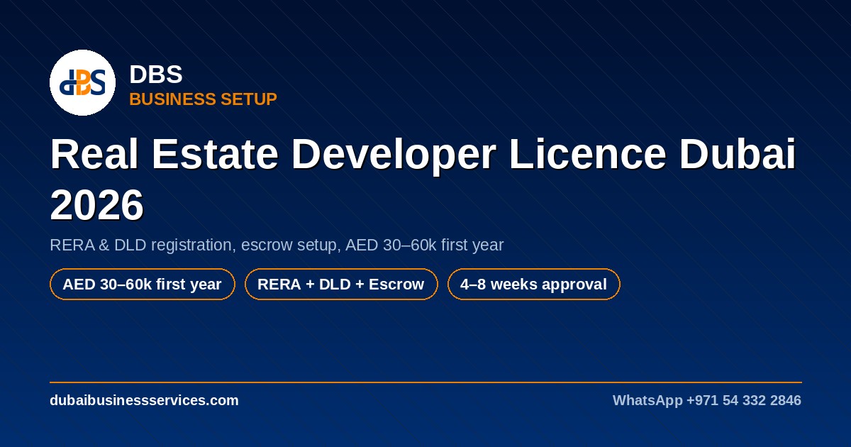 Real Estate Development License Dubai 2026: Cost & RERA Registration