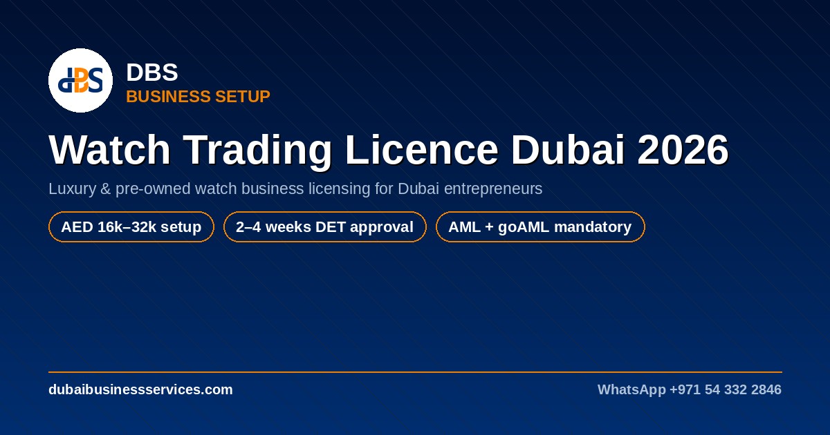 Watch Trading License Dubai 2026: Cost & Setup Guide