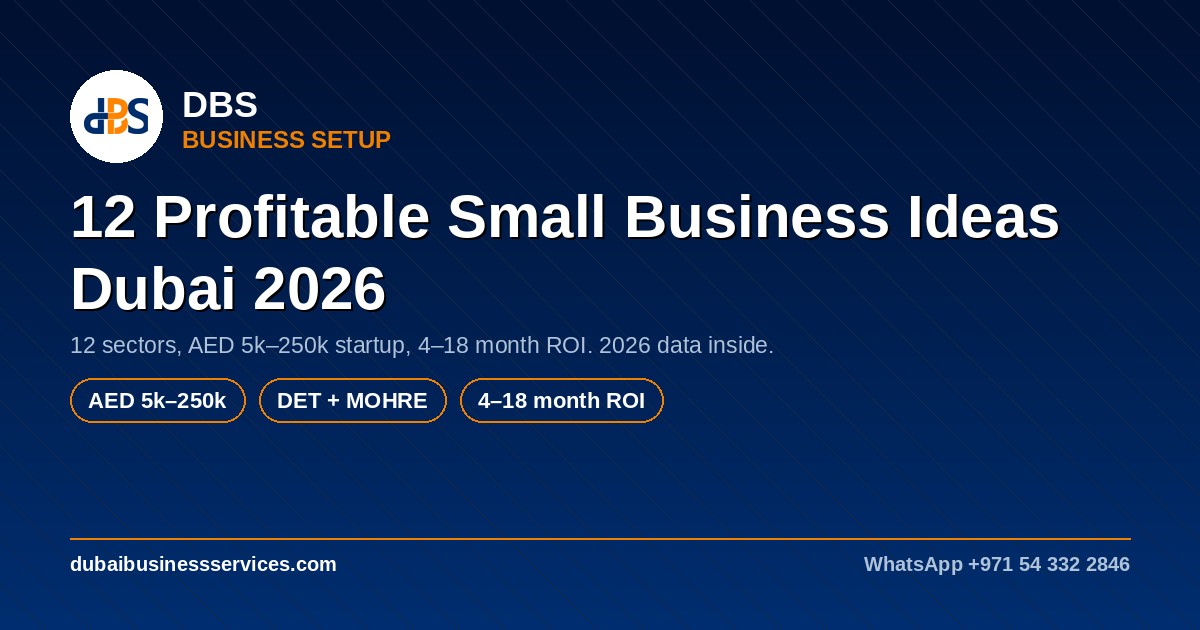 12 Profitable Small Business Ideas Dubai 2026 | AED 15k+