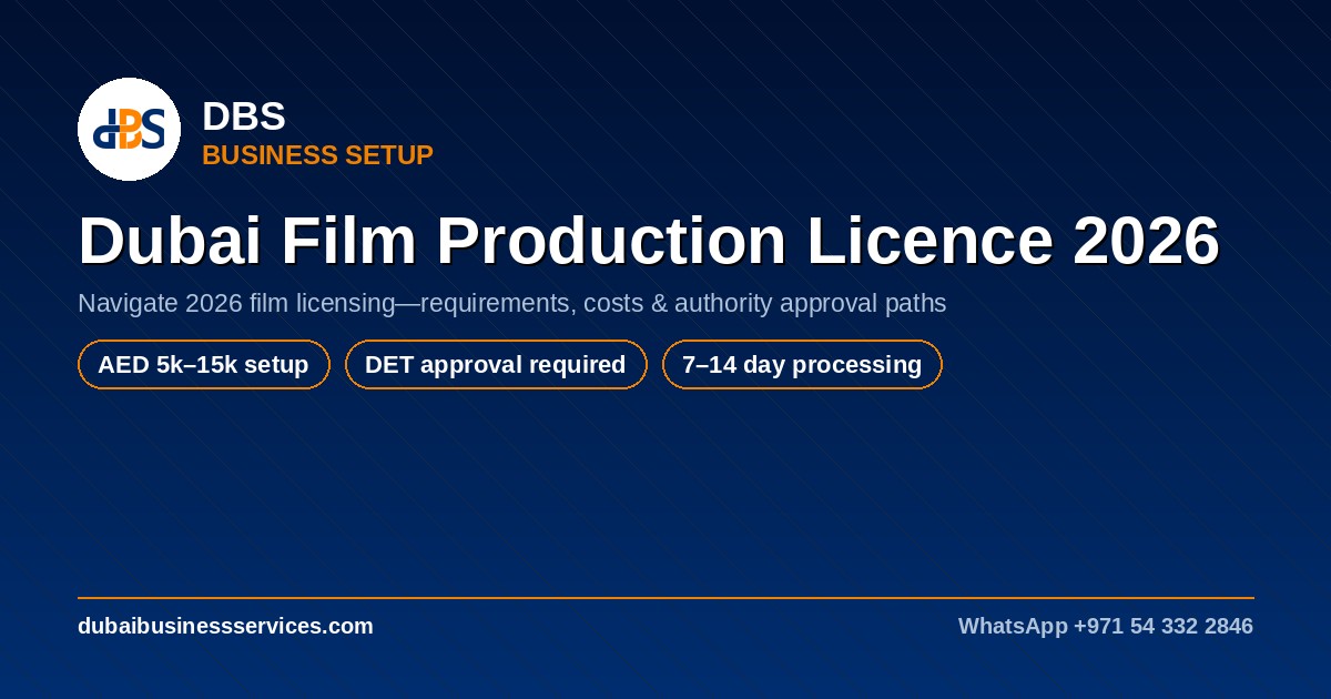 Dubai Film Production Licence 2026: Cost & Requirements
