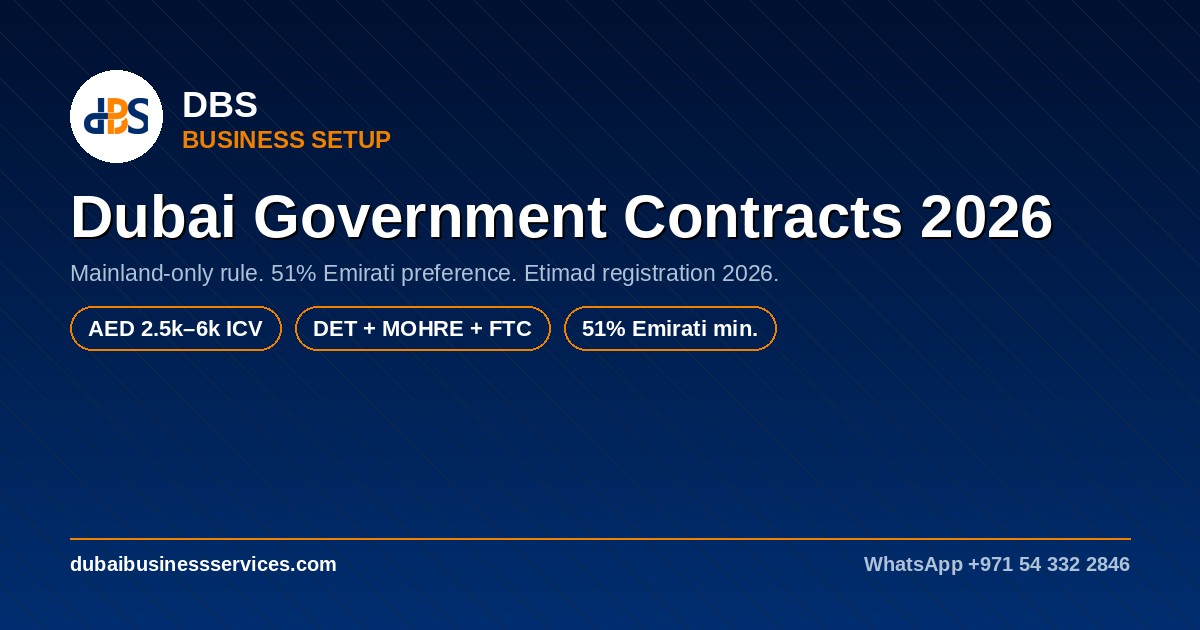 Dubai Government Contract Mainland 2026: Tender Rules & Eligibility