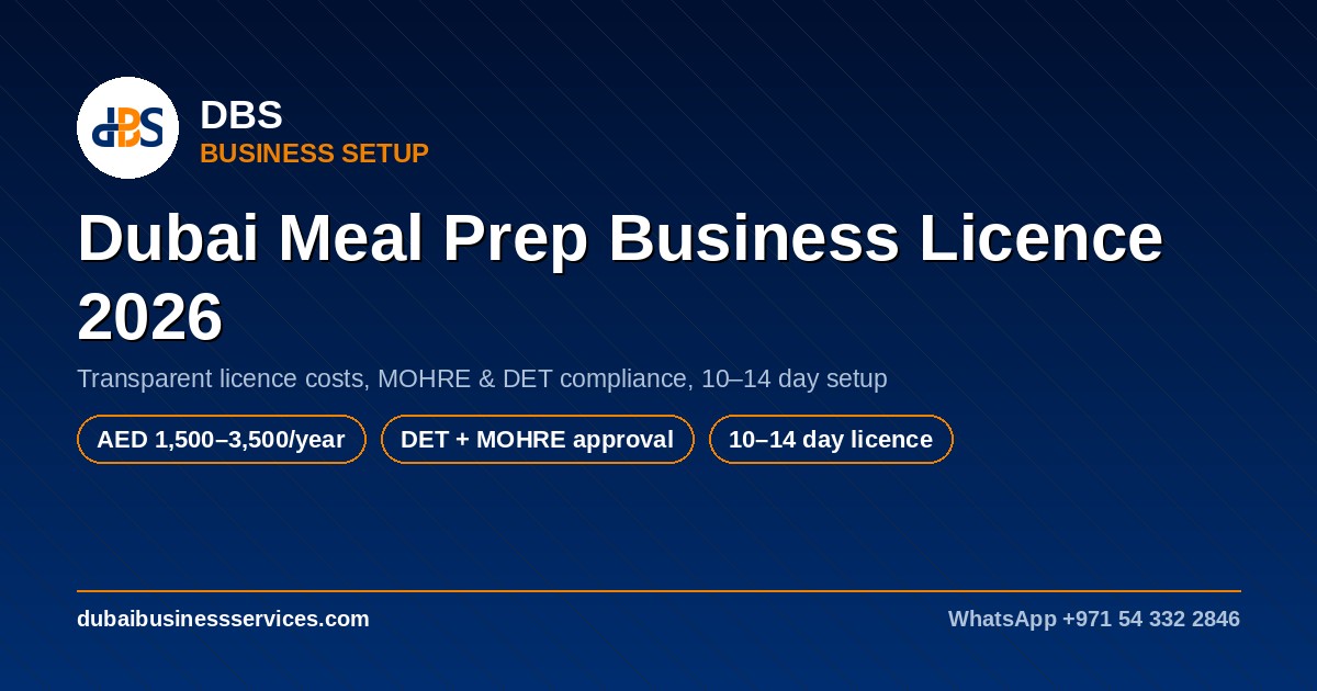 Dubai Meal Prep Business Licence 2026: Cost & Requirements