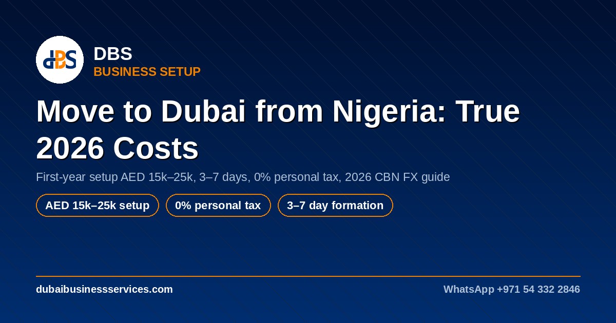 Relocate to Dubai from Nigeria: 2026 Costs & Tax Guide