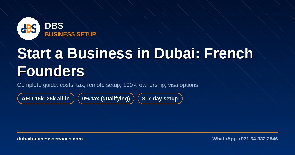 Start a Business in Dubai from France: 2026 Costs & Steps