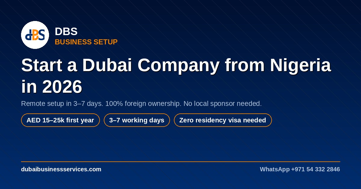 Start a Business in Dubai from Nigeria: 2026 Cost & Steps