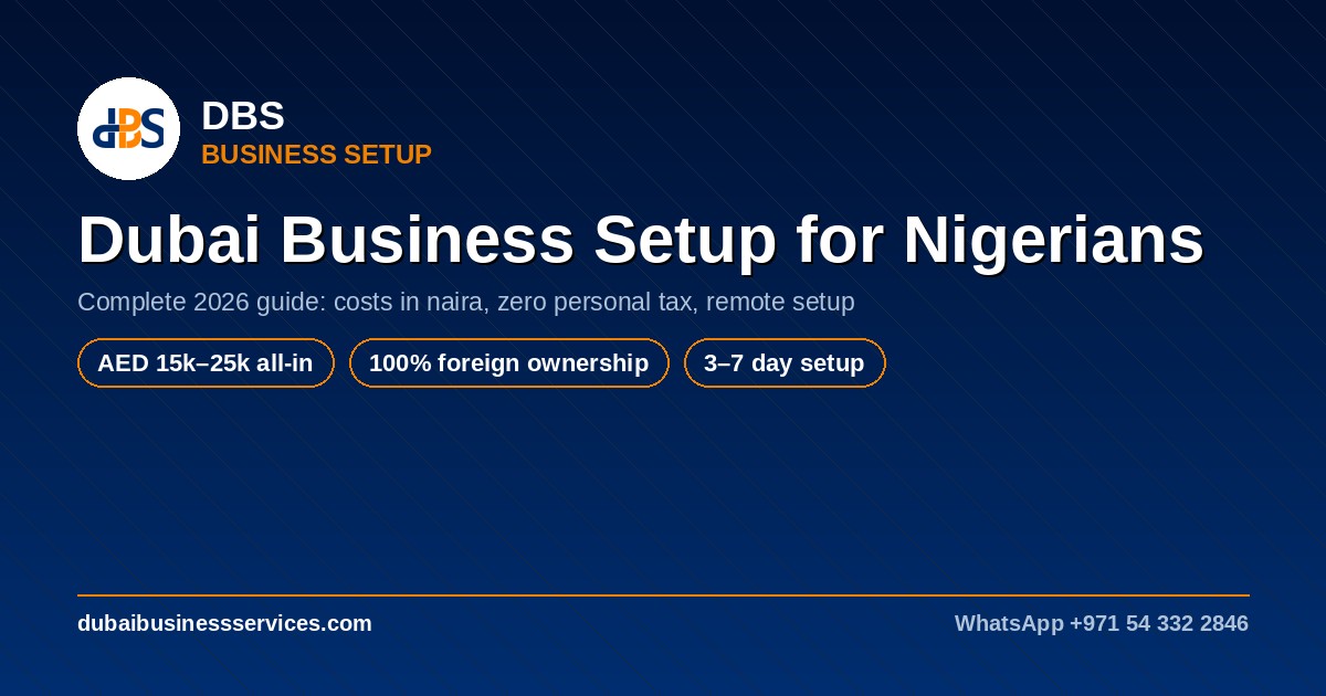 Start a Business in Dubai from Nigeria: 2026 Costs & Setup