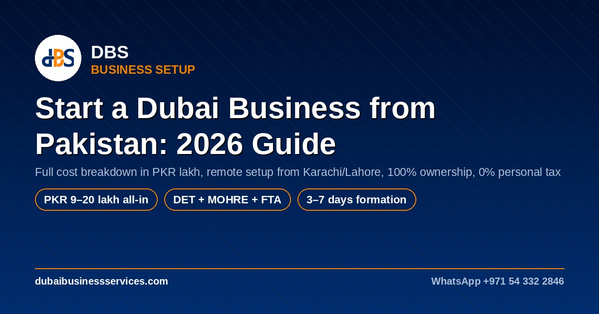 Start a Business in Dubai from Pakistan: AED 15k–25k Setup