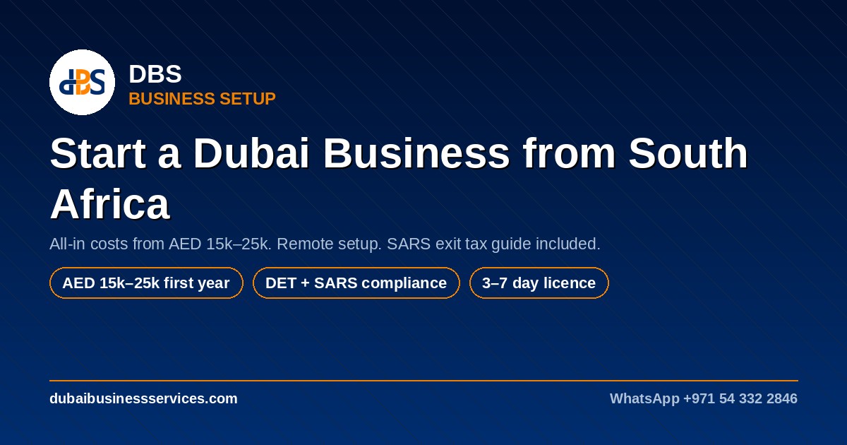 Start a Business in Dubai from South Africa: 2026 Setup Guide